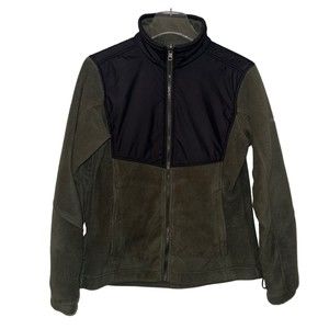 Columbia Women's Medium Green Fleece Full Zip Interchange Stretchy Jacket